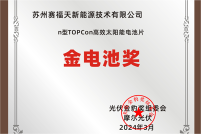 喜报！赛福天新能源斩获2024“金电池奖”